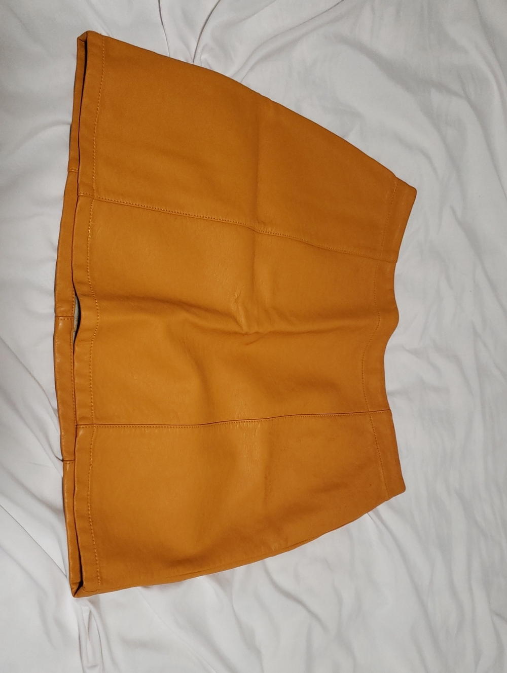 Forever 21 Mustard Orange Skater Mini Skirt